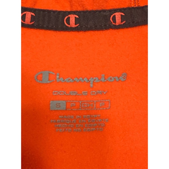 Champion Womens 1/4 Zip Hoodie Size Small Double Dry Orange - Picture 10 of 10